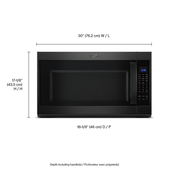 2.1 cu. ft. Over the Range Microwave with Steam cooking YWMH53521HB