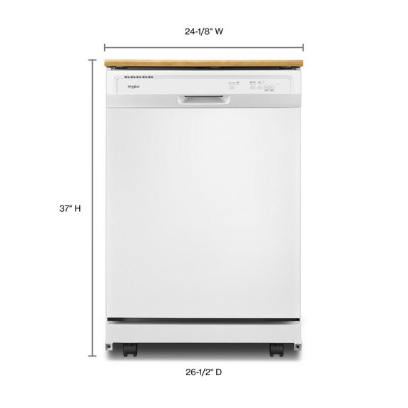 Whirlpool® Heavy-Duty Dishwasher with 1-Hour Wash Cycle WDP370PAHW