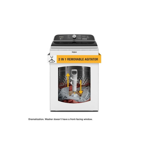 6.0-6.1 Cu. Ft. Whirlpool® Top Load Washer with Removable Agitator WTW6157PW
