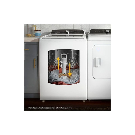 Whirlpool® 5.4 - 5.5 Cu. Ft. I.E.C. Capacity Top Load Washer with Removable Agitator WTW5057LW