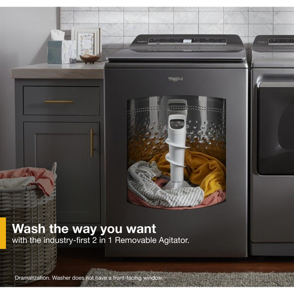 Whirlpool® 6.0 - 5.3 cu. ft. Top Load Washer with 2 in 1 Removable Agitator. WTW8127LC