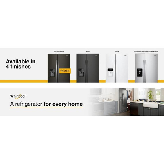 Whirlpool® 33-inch Wide Side-by-Side Refrigerator - 21 cu. ft. WRS321SDHV