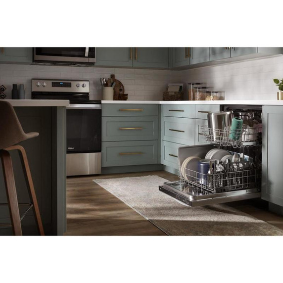 Whirlpool® 24” Stainless Steel Dishwasher with AI Intelligent Wash and Tall Top Rack WDT740SALZ