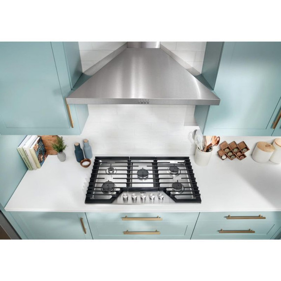 Whirlpool® 36-inch Gas Cooktop with Fifth Burner WCGK7036PS