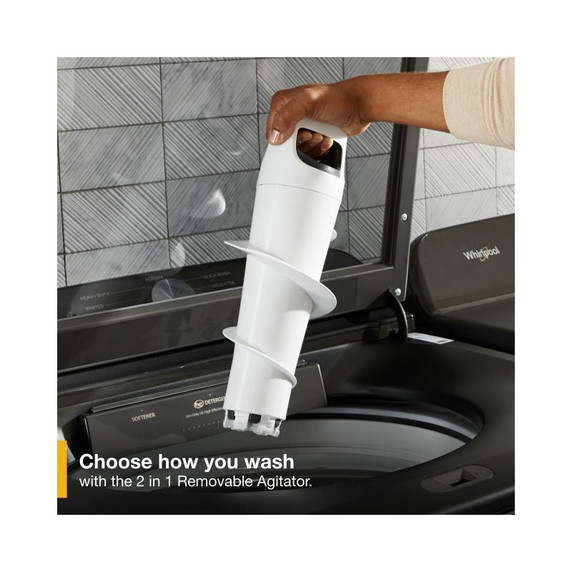 6.0-6.1 Cu. Ft. Whirlpool® Top Load Washer with Removable Agitator WTW6157PB