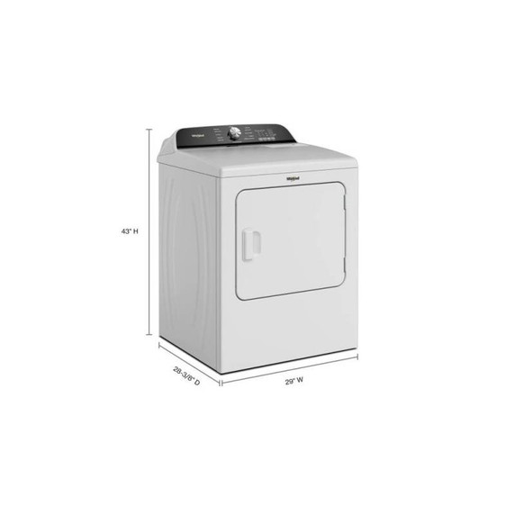 7.0 Cu. Ft. Whirlpool® Top Load Electric Dryer with Moisture Sensor YWED6150PW