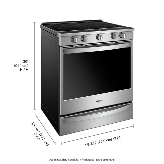 Whirlpool® 6.4 cu. ft. Smart Slide-in Electric Range with Air Fry, when Connected YWEE750H0HZ