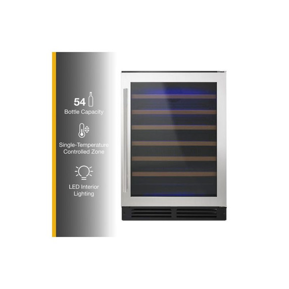 Whirlpool® 24" Undercounter Wine Center with Custom Temperature Control WUW35X24DS
