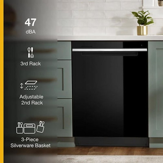 Whirlpool® 24” Stainless Steel Dishwasher with AI Intelligent Wash - 47 dBA WDTA50SAKB