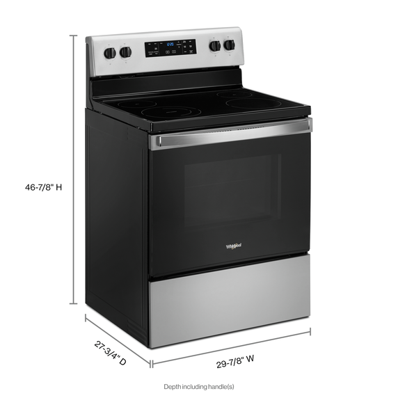 5.3 cu. ft. Whirlpool® electric range with Frozen Bake™ technology YWFE515S0JS