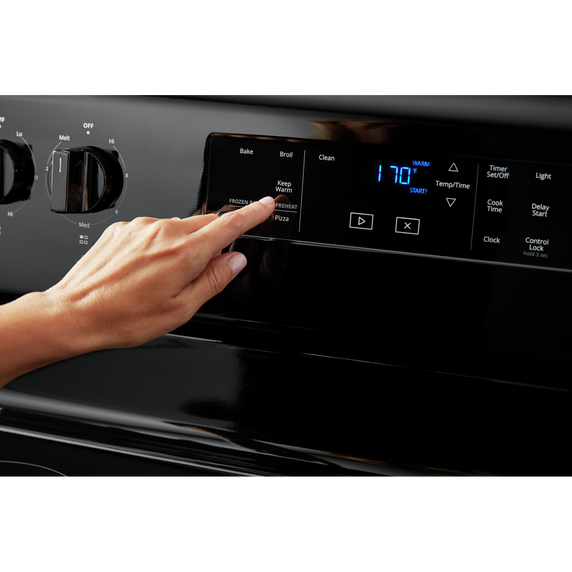 5.3 cu. ft. Whirlpool® electric range with Frozen Bake™ technology YWFE515S0JB