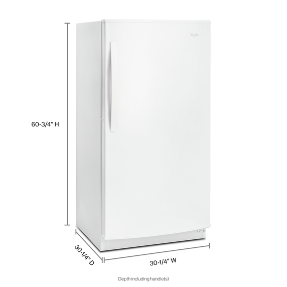 Whirlpool® 16 cu. ft. Upright Freezer with Frost-Free Defrost WZF56R16DW