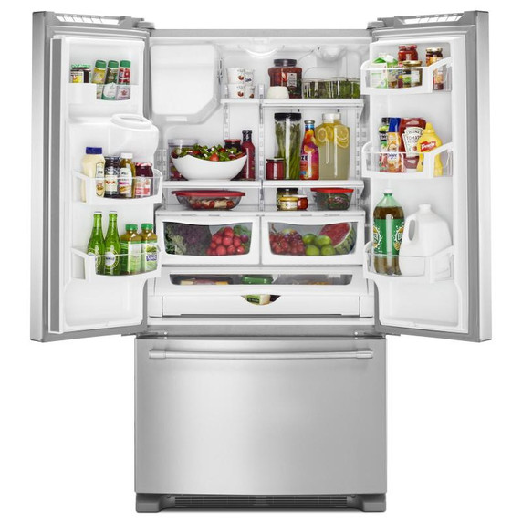 Maytag® 36- Inch Wide French Door Refrigerator with PowerCold® Feature - 25 Cu. Ft. MFI2570FEZ Maytag® 36- Inch Wide French Door Refrigerator with PowerCold® Feature - 25 Cu. Ft. MFI2570FEZ