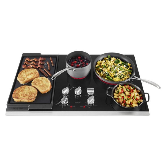 Maytag® 36-Inch Electric Cooktop with Reversible Grill and Griddle MEC8836HS Maytag® 36-Inch Electric Cooktop with Reversible Grill and Griddle MEC8836HS