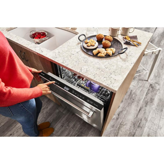 Kitchenaid® 44 dBA Dishwasher with 360° Max Jets™ Third Rack and LED Interior Lighting KDTM704KPS