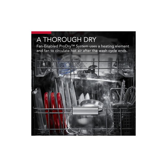 Kitchenaid® 44 dBA Dishwasher with 360° Max Jets™ Third Rack and LED Interior Lighting KDTM704KPS