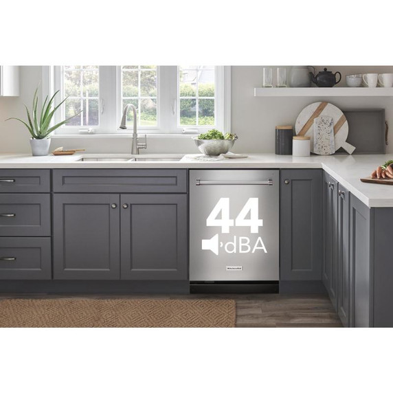 Kitchenaid® 44 dBA Dishwasher with 360° Max Jets™ Third Rack and LED Interior Lighting KDTM704KPS