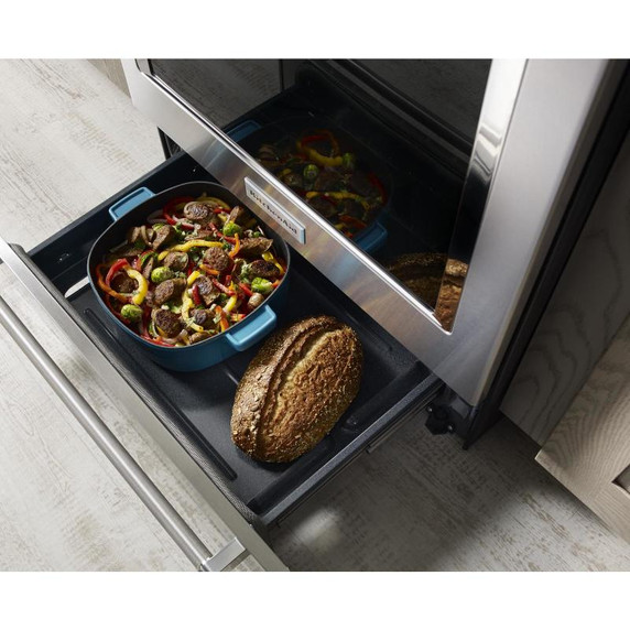 Kitchenaid® 30-Inch 5-Element Electric Convection Slide-In Range with Baking Drawer YKSEB900ESS