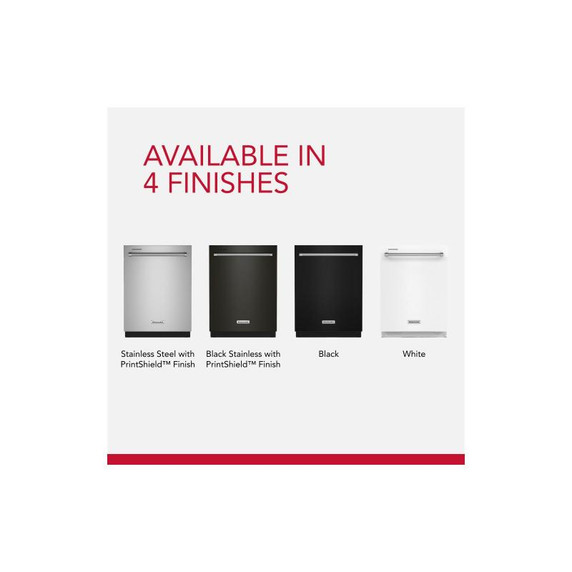 Kitchenaid® 39 dBA Dishwasher with Third Level Utensil Rack KDTE204KBL Kitchenaid® 39 dBA Dishwasher with Third Level Utensil Rack KDTE204KBL