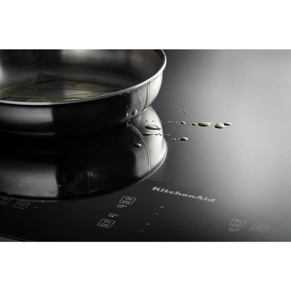 Kitchenaid® 30" Electric Cooktop with 5 Elements and Touch-Activated Controls KCES950KBL