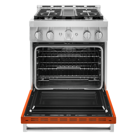 KitchenAid® 30'' Smart Commercial-Style Gas Range with 4 Burners KFGC500JSC