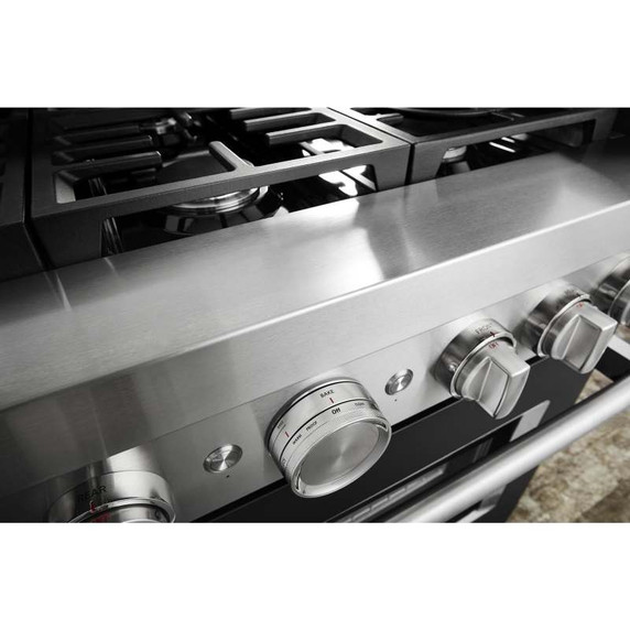KitchenAid® 36&#x27;&#x27; Smart Commercial-Style Gas Range with 6 Burners KFGC506JBK