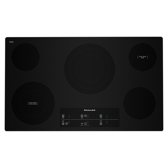 Kitchenaid® 36 Electric Cooktop with 5 Elements and Touch-Activated Controls KCES956KBL