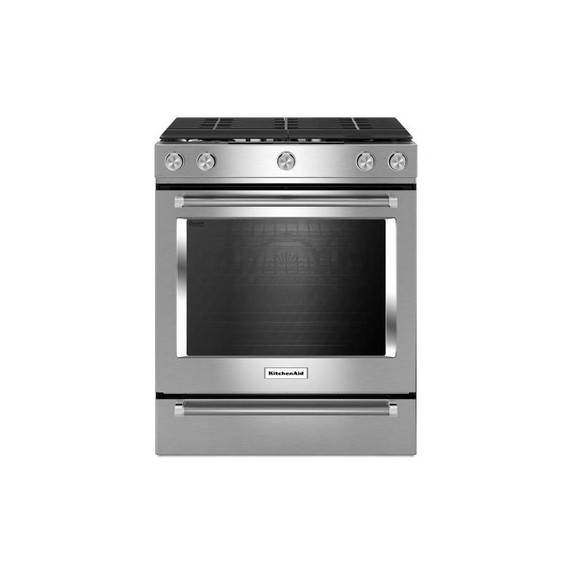 Kitchenaid® 30-Inch 5-Burner Gas Convection Front Control Range KSGG700ESS Kitchenaid® 30-Inch 5-Burner Gas Convection Front Control Range KSGG700ESS