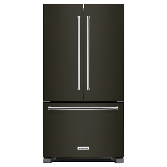 Kitchenaid® 25 Cu. Ft. 36-Width Standard Depth French Door Refrigerator with Interior Dispense and PrintShield™ Finish KRFF305EBS