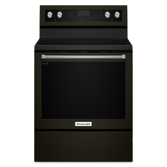 Kitchenaid® 30-Inch 5-Element Electric Convection Range YKFEG500EBS