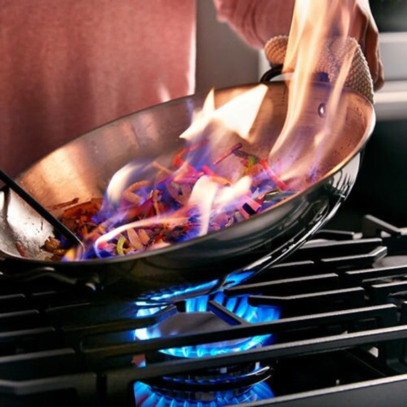 Kitchenaid® 36" Gas-on-Glass Cooktop KCGG536PBL