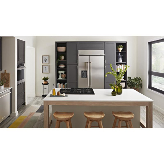 Kitchenaid® 25.1 Cu. Ft. 42" Built-In Side-by-Side Refrigerator with Ice and Water Dispenser KBSD702MPS