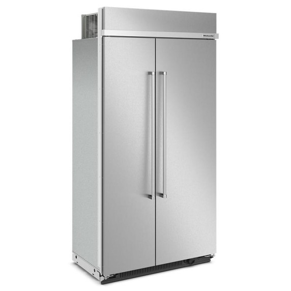 Kitchenaid® 25.5 Cu Ft. 42" Built-In Side-by-Side Refrigerator with PrintShield™ Finish KBSN702MPS