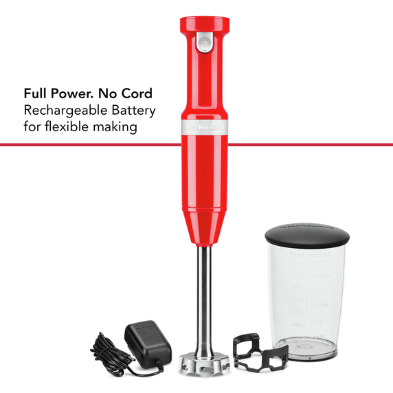 Kitchenaid® Cordless Variable Speed Hand Blender with Chopper and Whisk Attachment KHBBV83PA