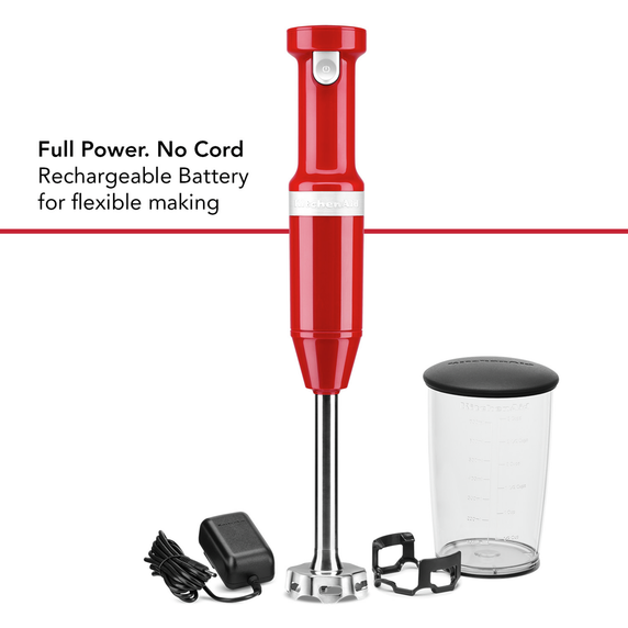 Kitchenaid® Cordless Variable Speed Hand Blender with Chopper and Whisk Attachment KHBBV83ER