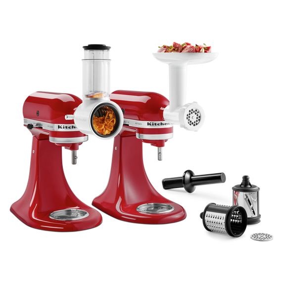 Kitchenaid® Food Grinder + Fresh Prep Slicer/Shredder Attachment Bundle KSM2VSGA