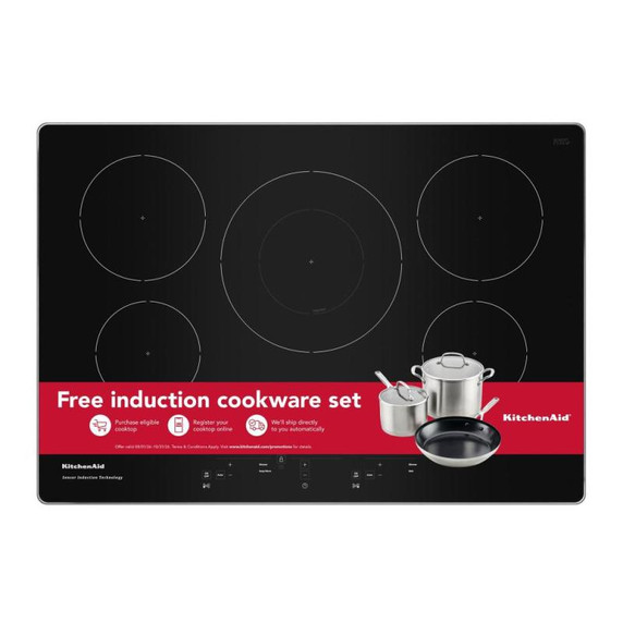 Kitchenaid® 30-Inch 5-Element Sensor Induction Cooktop KCIG550JSS