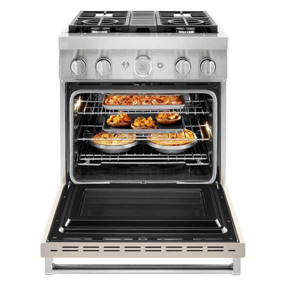 KitchenAid® 30'' Smart Commercial-Style Dual Fuel Range with 4 Burners KFDC500JMH