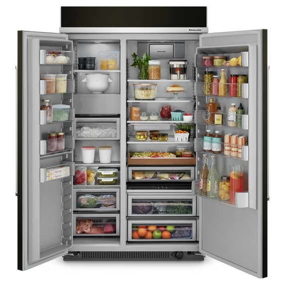 Kitchenaid® 30 Cu. Ft. 48 Built-In Side-by-Side Refrigerator with PrintShield™ Finish KBSN708MBS