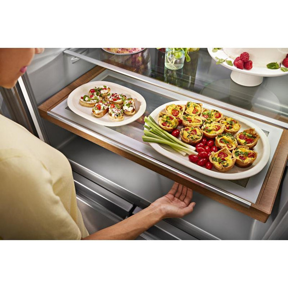 Kitchenaid® 19.4 cu. ft. 36-inch wide Counter-Depth 4-Door Refrigerator with PrintShield™ Finish KRQC506MPS Kitchenaid® 19.4 cu. ft. 36-inch wide Counter-Depth 4-Door Refrigerator with PrintShield™ Finish KRQC506MPS