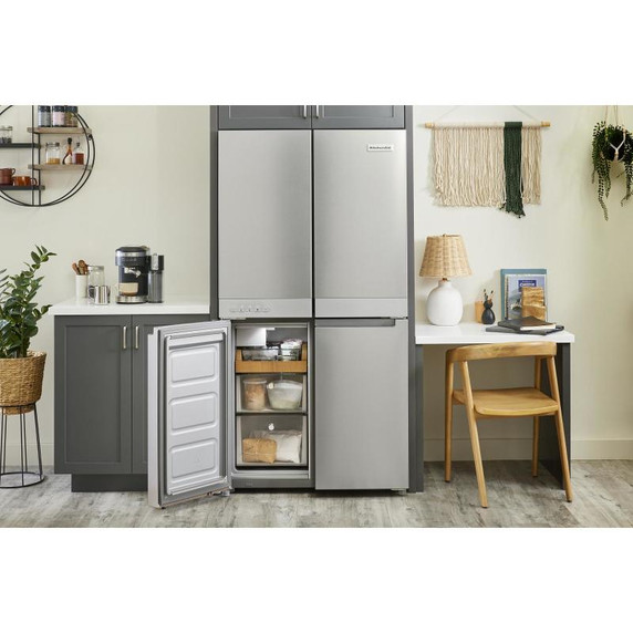 Kitchenaid® 19.4 cu. ft. 36-inch wide Counter-Depth 4-Door Refrigerator with PrintShield™ Finish KRQC506MPS Kitchenaid® 19.4 cu. ft. 36-inch wide Counter-Depth 4-Door Refrigerator with PrintShield™ Finish KRQC506MPS