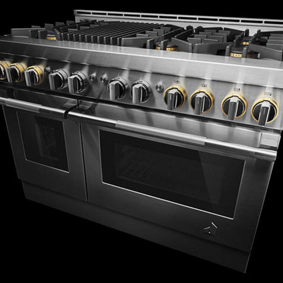 Jennair® 48" RISE™ Gas Professional-Style Range with Infrared Grill JGRP648HL