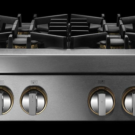 Jennair® 48" RISE™ Gas Professional-Style Rangetop with Chrome-Infused Griddle JGCP548HL