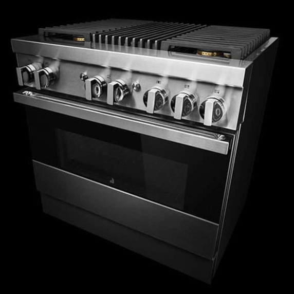 Jennair® 36" NOIR™ Dual-Fuel Professional-Style Range JDRP636HM
