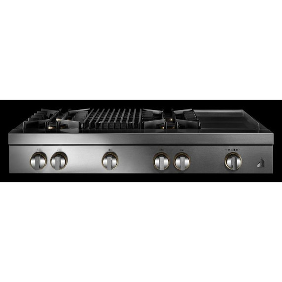 Jennair® 48" RISE™ Gas Professional-Style Rangetop with Chrome-Infused Griddle and Gas Grill JGCP748HL