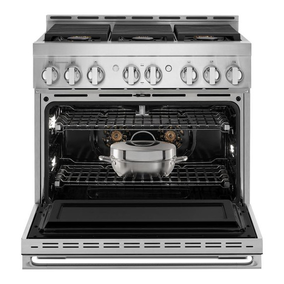 Jennair® 36" NOIR™ Gas Professional-Style Range JGRP436HM
