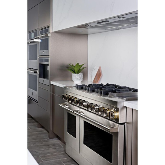 Jennair® 48" RISE™ Dual-Fuel Professional-Style Range with Chrome-Infused Griddle JDRP548HL
