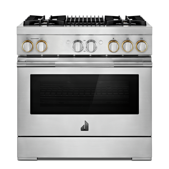 Jennair® RISE™ 36 Dual-Fuel Professional Range with Gas Grill JDRP636HL