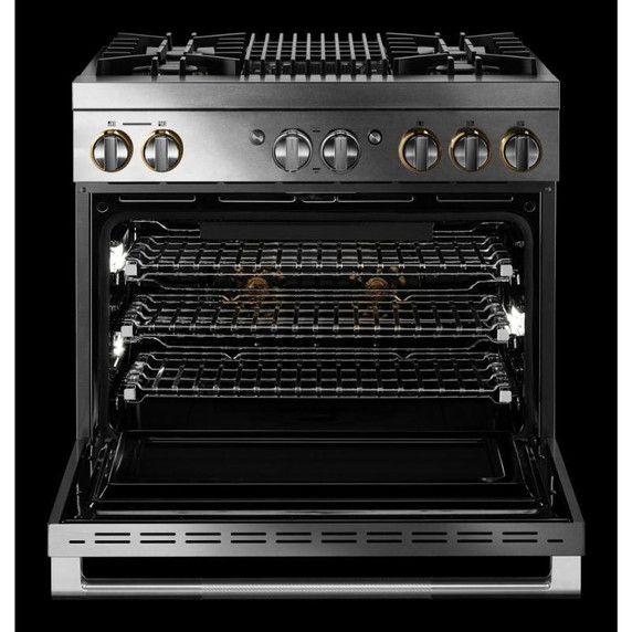 Jennair® 36" RISE™ Dual-Fuel Professional-Style Range JDRP636HL