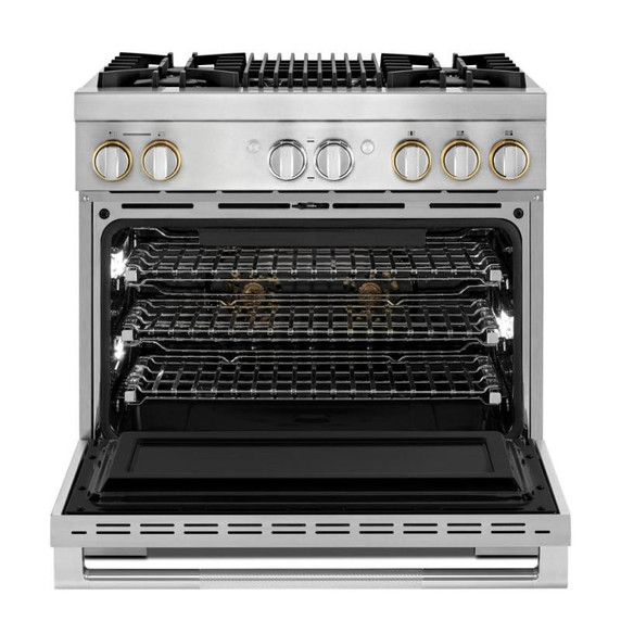 Jennair® 36" RISE™ Dual-Fuel Professional-Style Range JDRP636HL